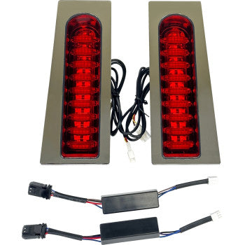 CUSTOM DYNAMICS ProBEAM Auxiliary Fillerz - Run/Brake/Turn - Red Lens - Chrome PB-FILL-23-RC