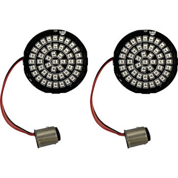 CUSTOM DYNAMICS Genesis 4 Red Ring LED Turn Signal Inserts - Red - 1157