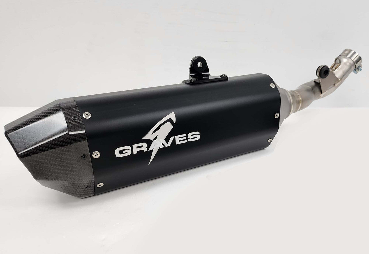 Graves MotorSports Honda CRF450RL / L / X 2019-2025 Aluminum - BlackExhaust EXH-19C4X-SOAK