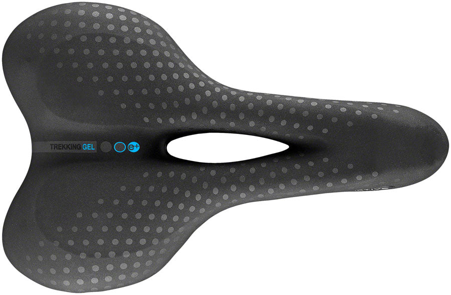 Selle San Marco Trekking Open-Fit Gel Saddle - Steel, Black, Men's, Small