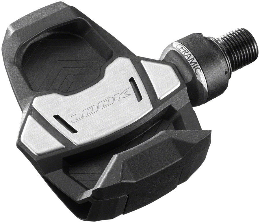 LOOK KEO Blade Carbon Ceramic Pedals - Single Sided Clipless, Chromoly, 9/16", Black, 53mm QF, 12Nm