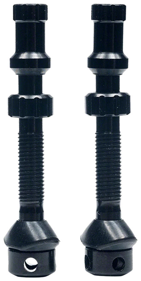 Stan's Tubeless Universal+ Valve Stems - Alloy, Regular, 20mm, Black, Pair