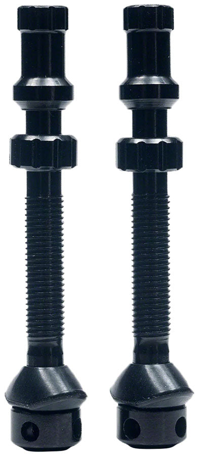 Stan's Tubeless Universal+ Valve Stems - Alloy, Medium, 25mm, Black, Pair