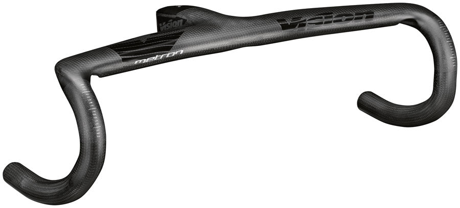 Vision Metron 5D ACR EVO Drop Handlebar, 40cm Width, 110mm Stem Length, -6° Angle, Integrated Carbon Design – Black