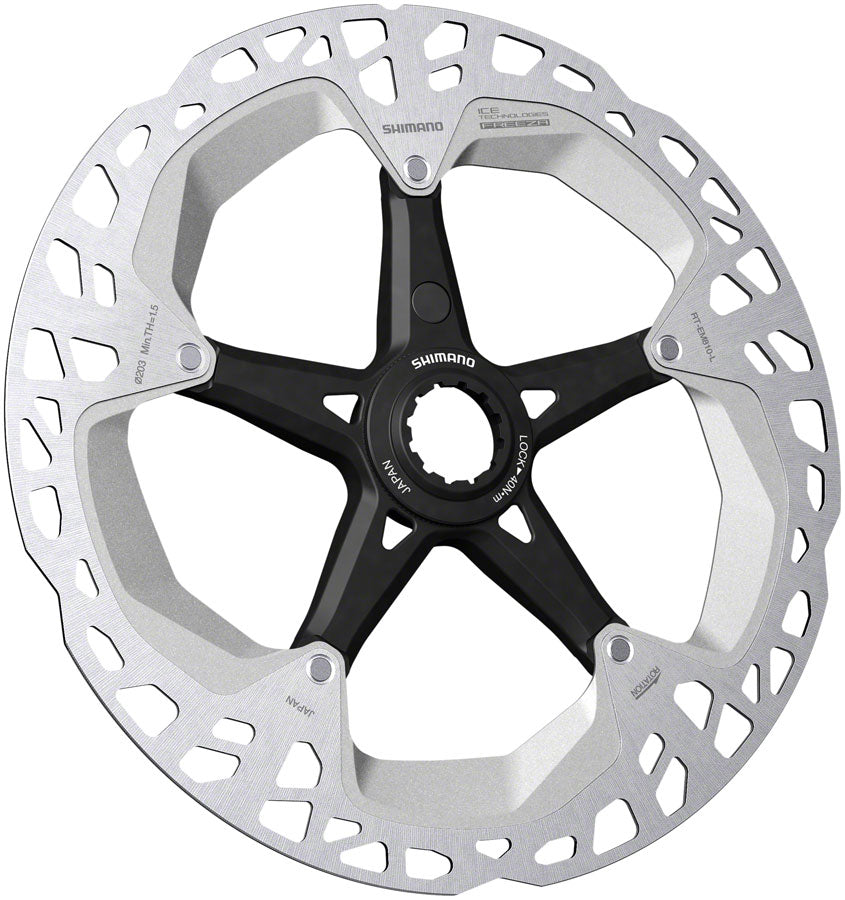 Shimano Steps RT-EM810 Disc Brake Rotor - 203mm, Center Lock, External Lockring, Rear Only with Magnet Bracket