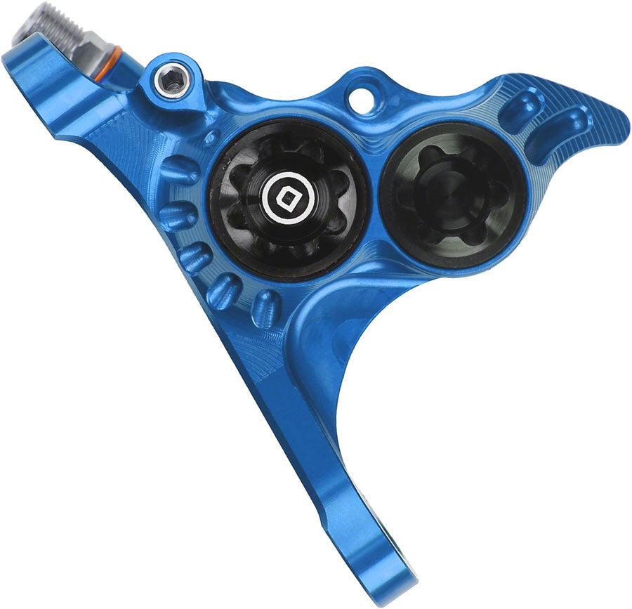 Hope RX4+ Disc Brake Caliper - Front Flat Mount Direct, +20mm, DOT Type, Blue