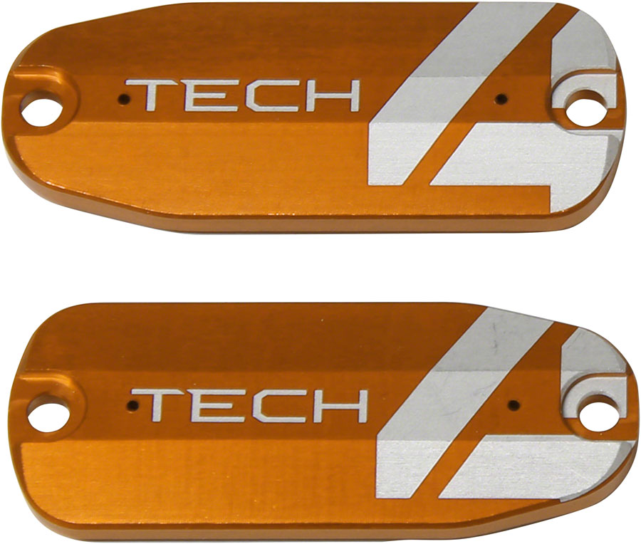 Hope Tech 4 Brake Lever Reservoir Lid - Orange, Pair