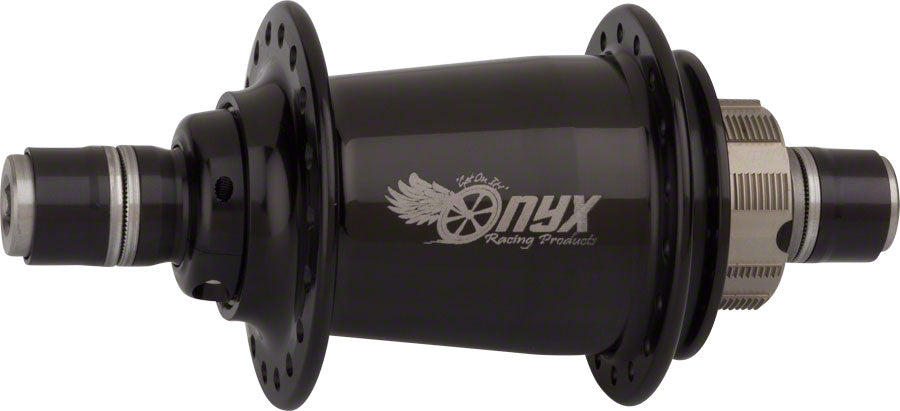 Onyx BMX Ultra Rear Hub - 3/8", 10 x 110mm, Rim Brake, Black, 36H