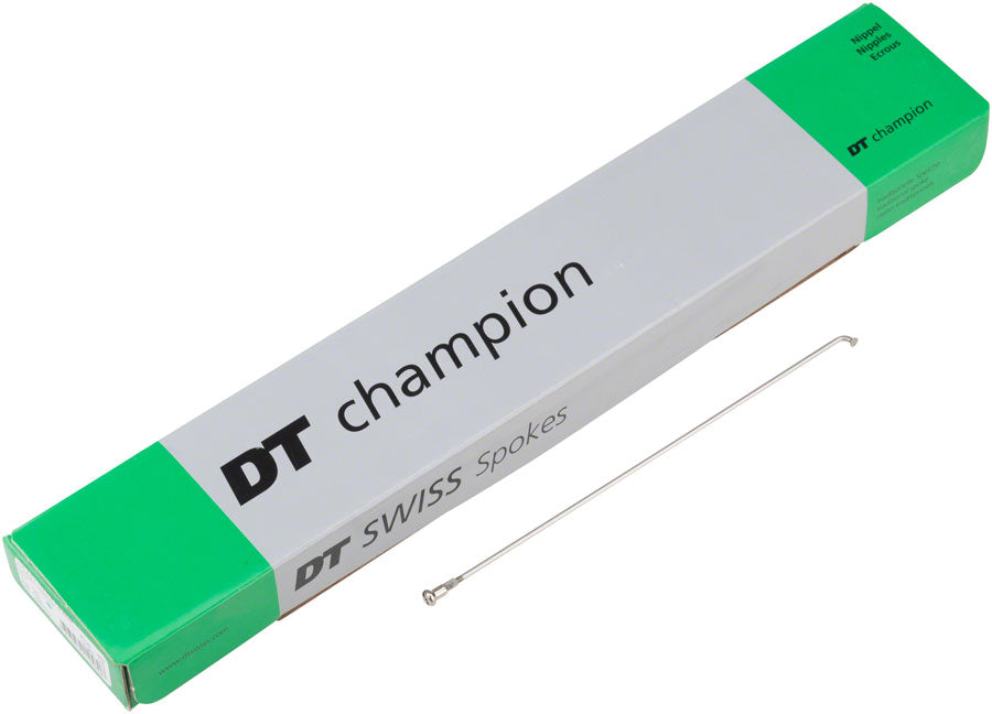 DT Swiss Champion Spoke: 2.0mm, Blanks, 315mm, J-bend, Silver, Box of 100