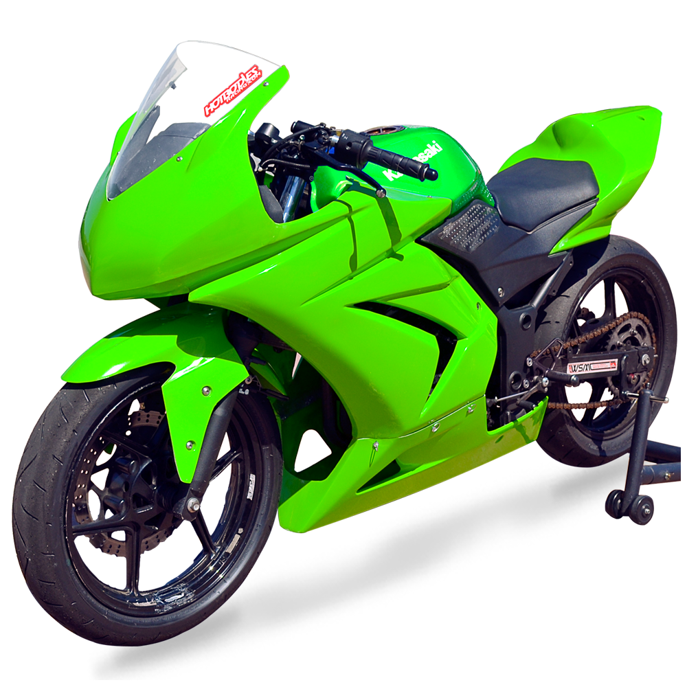 Hotbodies Racing Race Bodywork – Color Form Green Kawasaki Ninja 250R