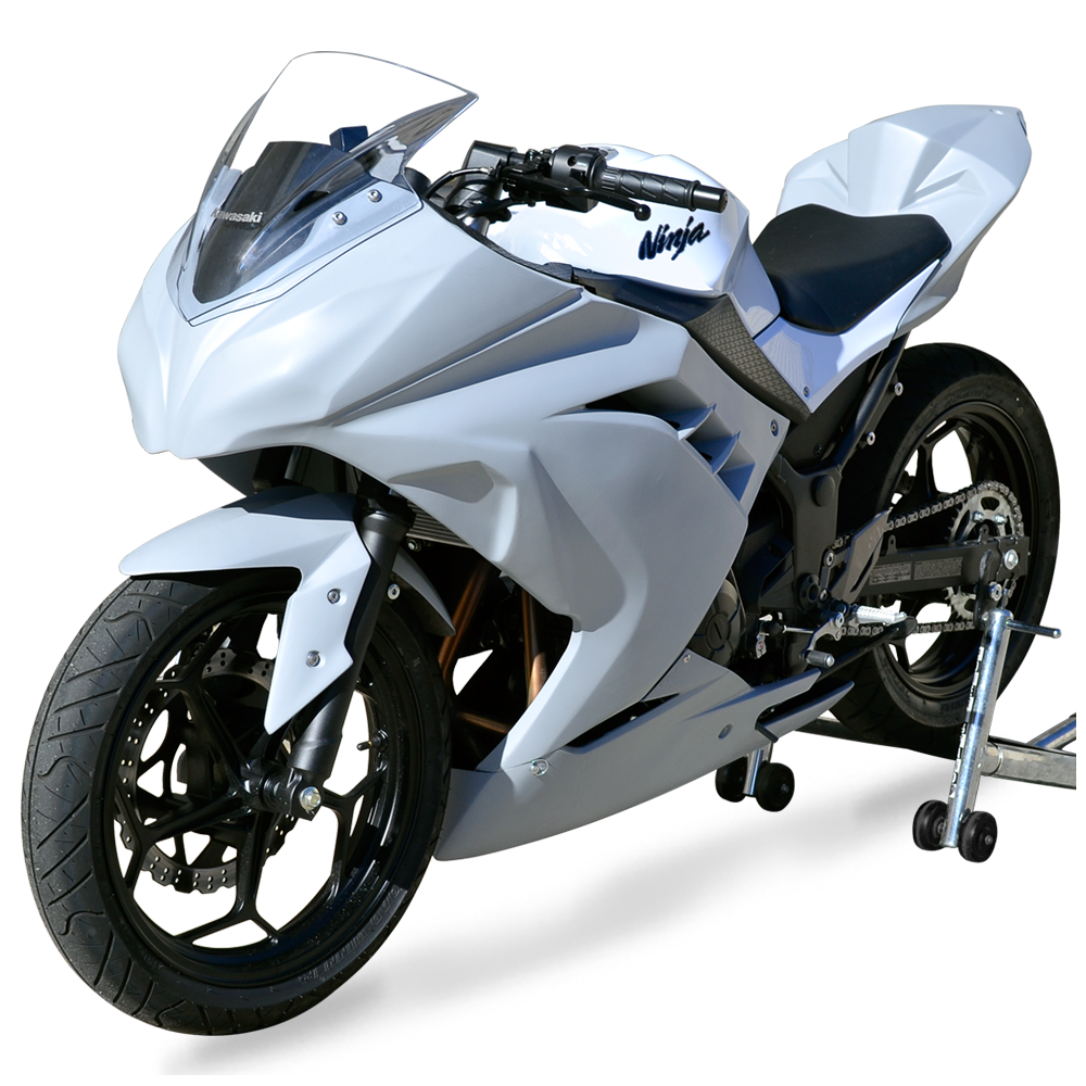 Hotbodies Racing Race Bodywork Primer Gray Kawasaki Ninja 300 2013-201