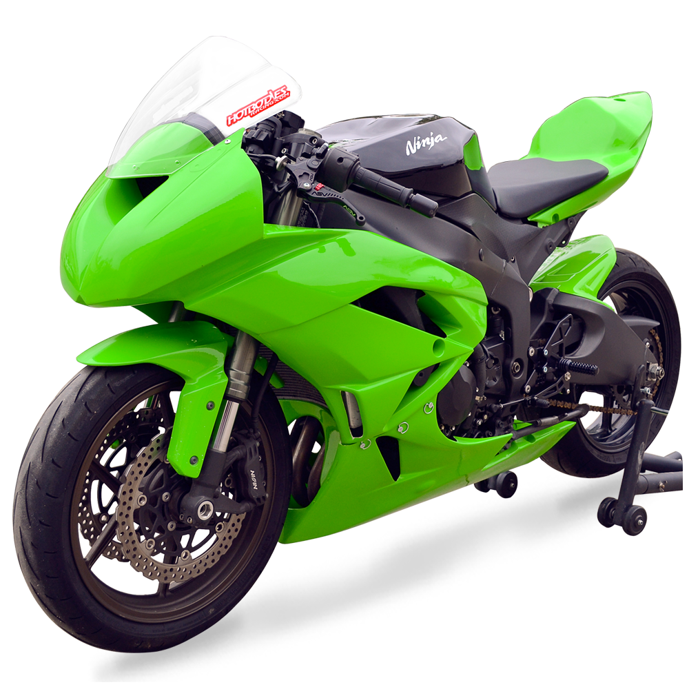 Hotbodies Racing Race Bodywork – Color Form Green Kawasaki ZX6R 2009-2
