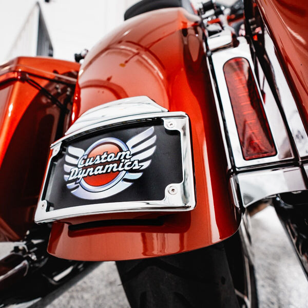 CUSTOM DYNAMICS Radius LED License Plate Frame - Chrome - CVO