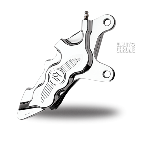 Harley Big Twin '84-'99 Front Right Chrome 6-Piston Differential Bore Caliper for 13" Discs by Performance Machine
