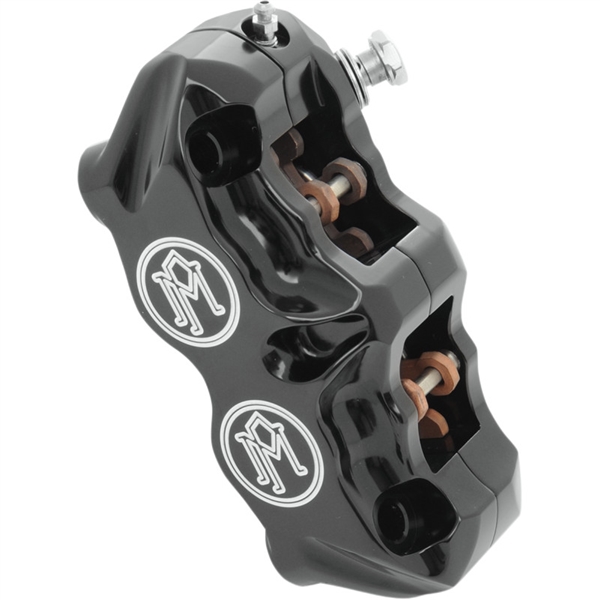 Front Left 4-Piston Contrast Cut Radial Mount Caliper by Performance Machine
