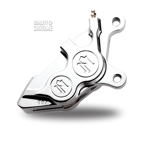 Harley Big Twin '84-'99 Front Right Chrome 4-Piston Differential Bore Caliper for 11.5" Discs by Performance Machine