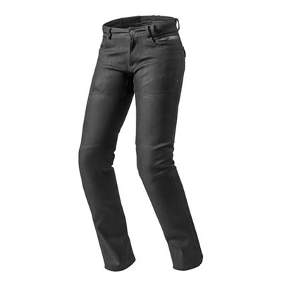 Rev'It! Women's Orlando H2O Jeans [Black, 30" Waist, 34" Length]