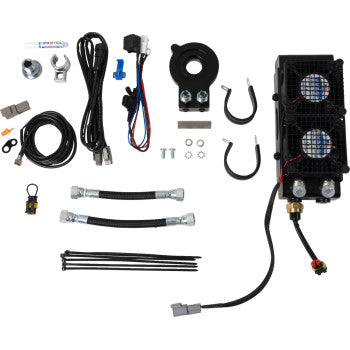 ULTRACOOL 3.0 Side Mount Oil Cooler with Fan Kit - Naked - Black - Sportster '04-'21