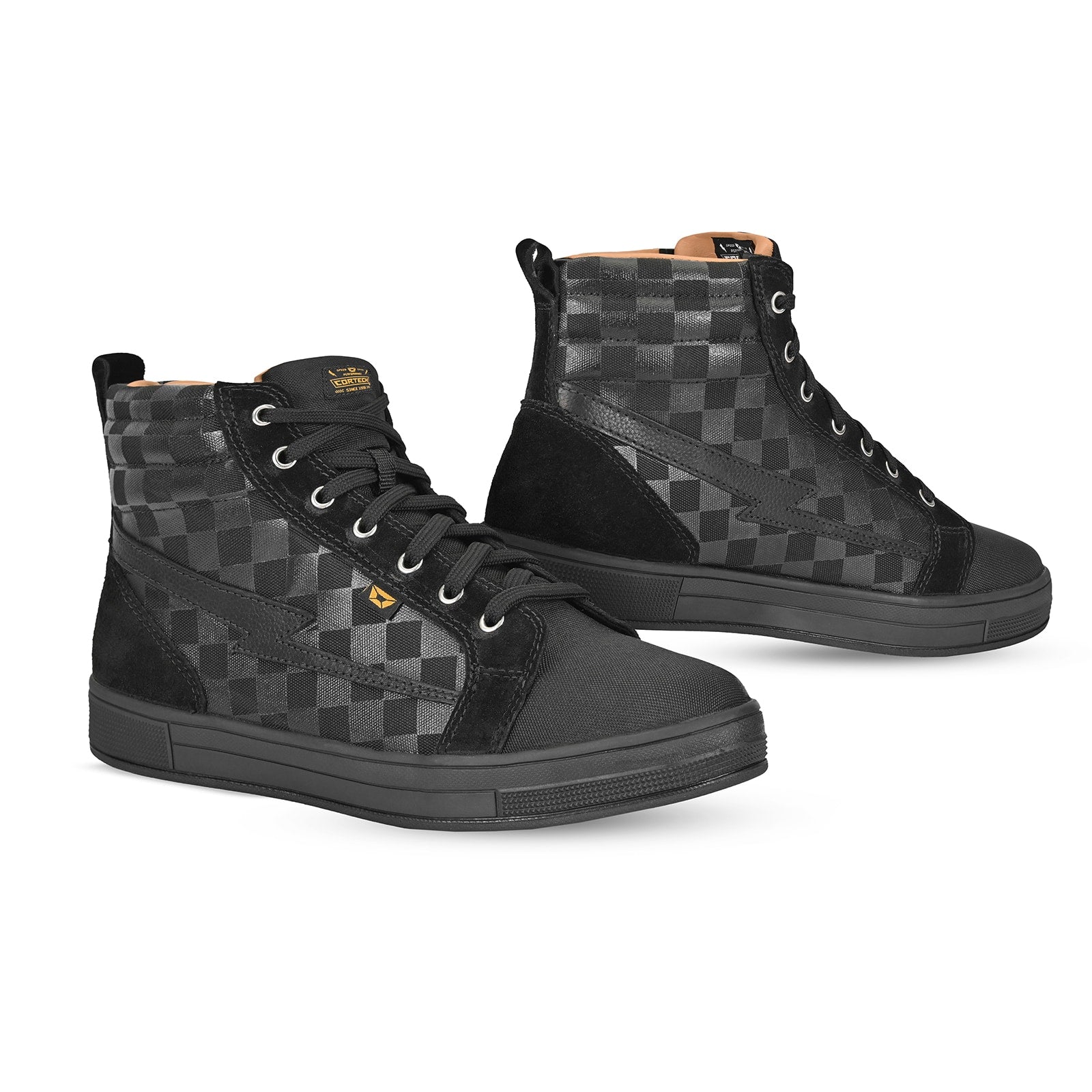 Cortech Women's Slayer Canvas Check Motorcycle Riding Shoes