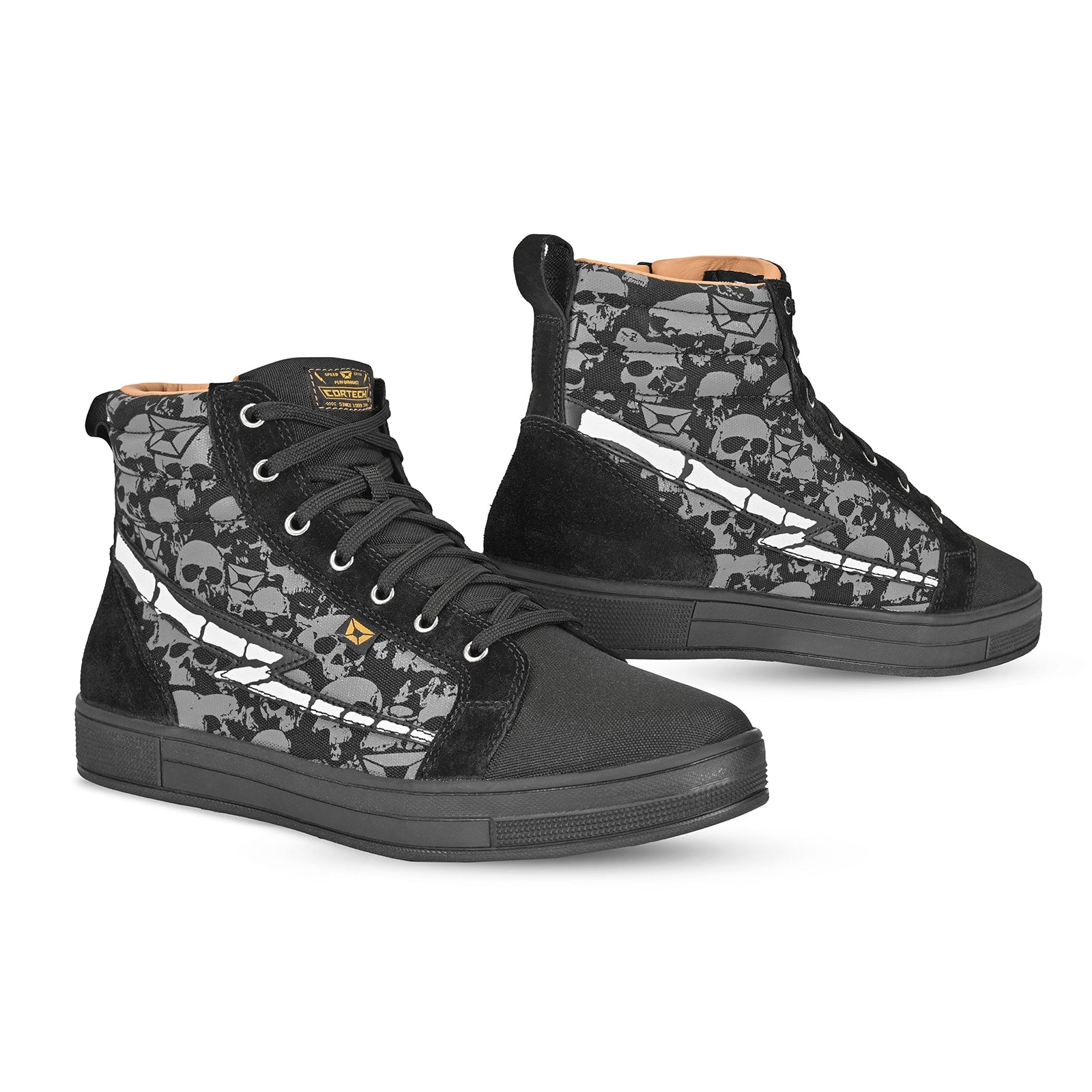 Cortech Slayer Canvas Skulls Motorcycle Riding Shoes
