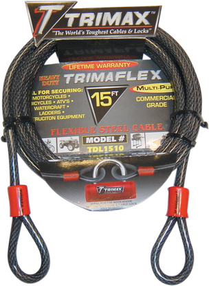 Trimax Trimaflex Max Security Braided Cable Lock - 15-Foot