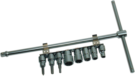 Cruztools Sliding T-Driver with 8-Piece Socket Set