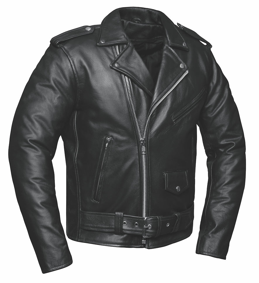 UNIK LEATHER - Mens Motorcycle Biker Leather Jacket
