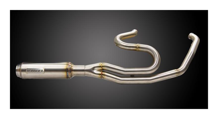 Bassani 2-Into-1 Mid-Length Exhaust System With Super Bike Muffler For Harley Touring 2017-2026