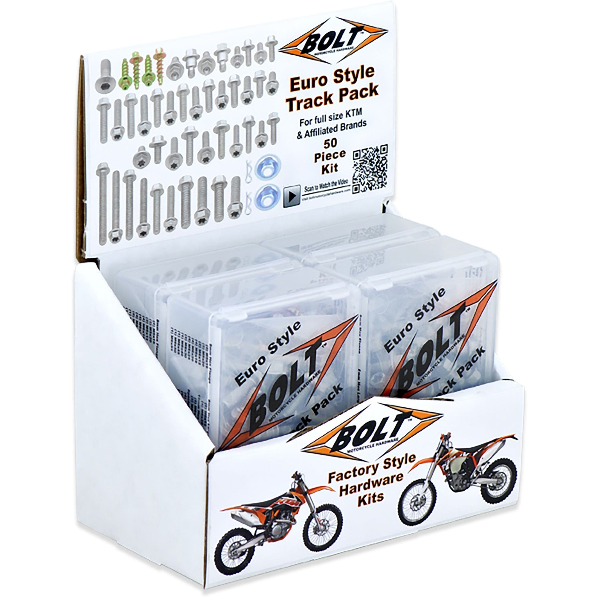 BOLT EURO STYLE TRACK PACK II 6/PK DISPLAY - 020-00105D