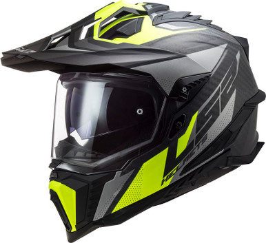 LS2 Explorer Focus Matte Titanium Yellow Helmet