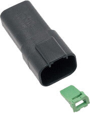 NAMZ CUSTOM CYCLE PRODUCTS 4-WIRE BLACK DEUTSCH RCPTCL DR-4B