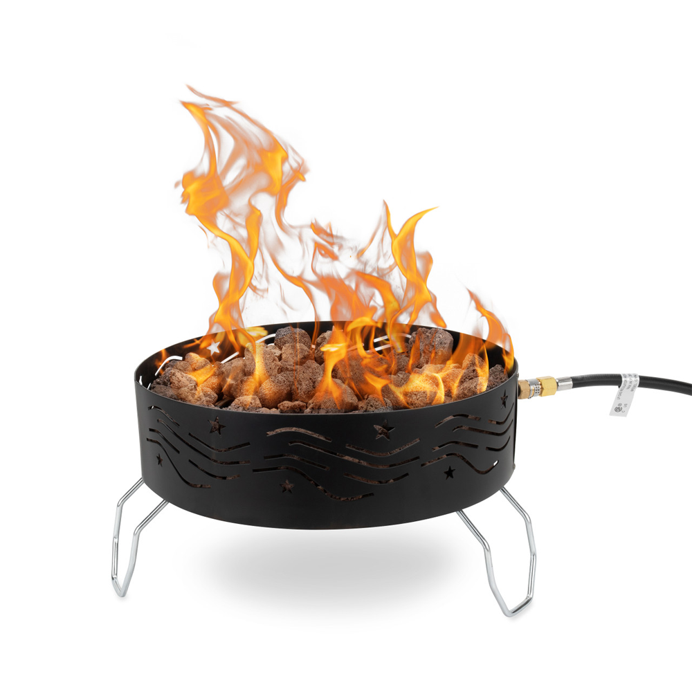 Camco Portable Propane Campfire 14.5 in Fire Pit