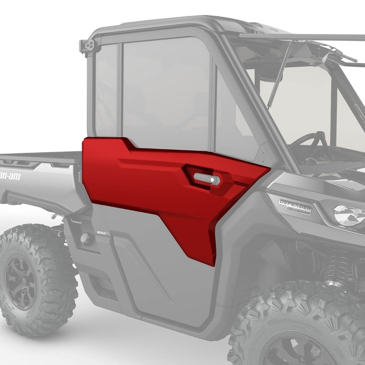 CAN-AM DEFENDER FRONT RIGHT DOOR TRIM - FIERY RED - 705801341