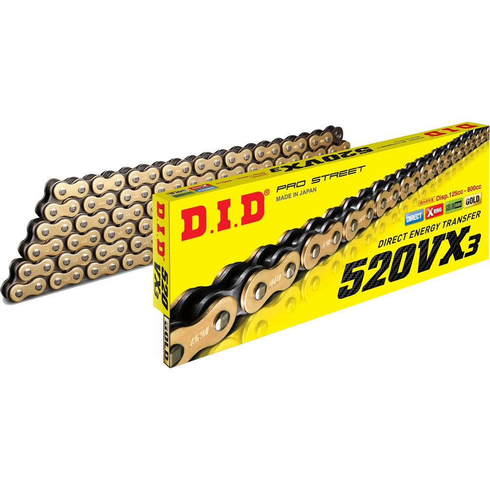 DID 520VX3 Gold X-Ring Professional Road Chain Ducati 620 Monster Dark
