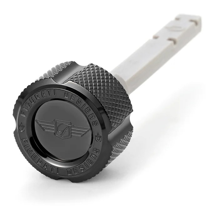 Figurati Designs Stainless Steel Knurled Magnetic Transmission Dipstick For Harley Touring 2017-2026