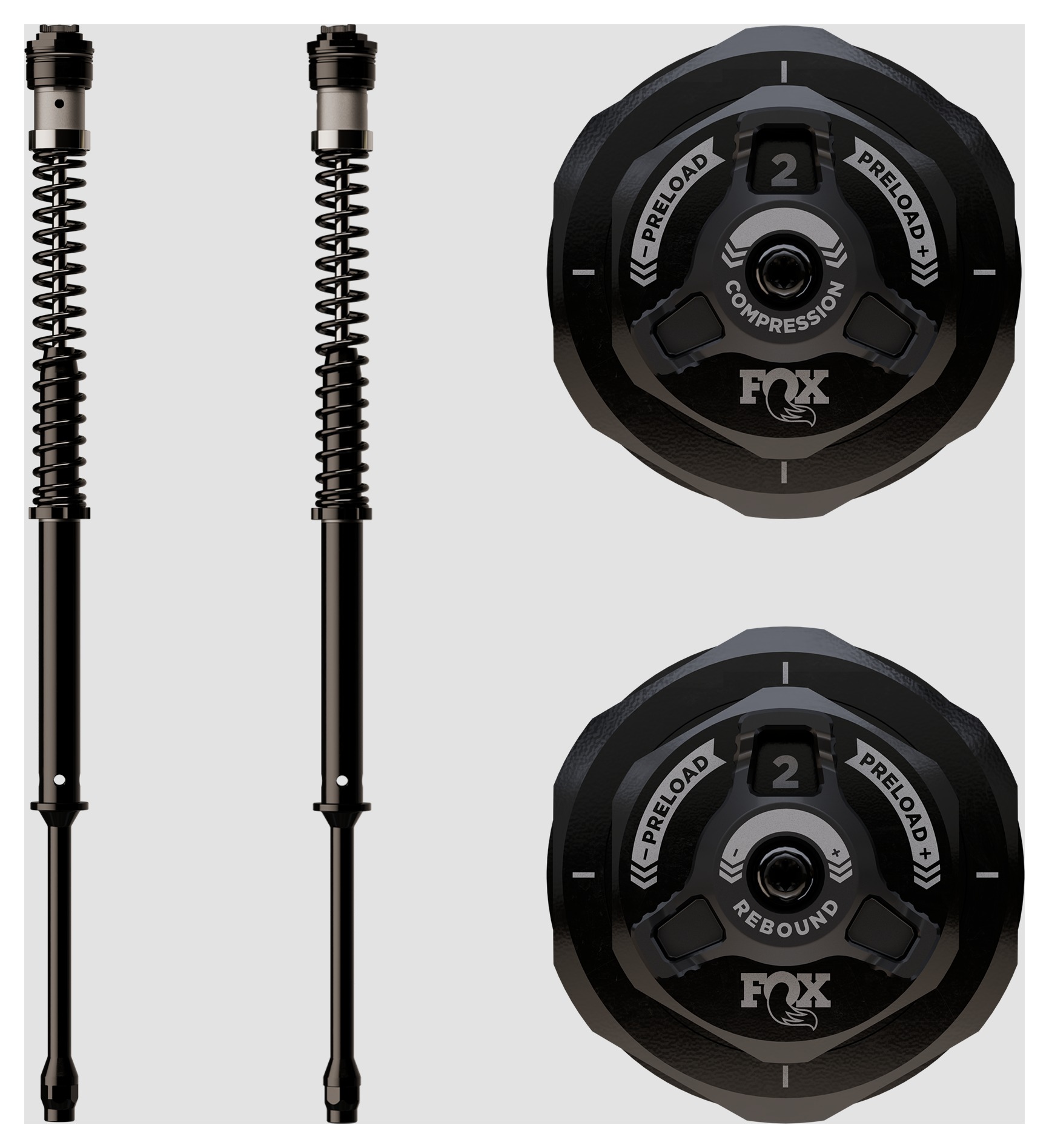 Fox Factory Street Grip ST Adjustable Fork Cartridge Kit For Harley Touring 2014-2025