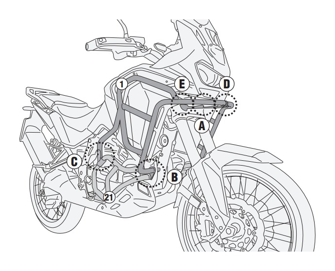 Givi TNH1205 Upper Engine Guards Honda Africa Twin Adventure Sports 2026