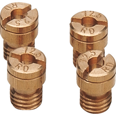 EBC #KJ122.5-4 - A-Bax Precision Keihin-Style Slot Head (KJ Prefix) Main Jets - #122.5 - 4-Pack