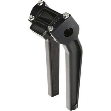 Thrashin Supply CO. #TSC-9500-1 - Handlebar Risers - Pull Back - 9-1/2" - Gauge Cutout - Black