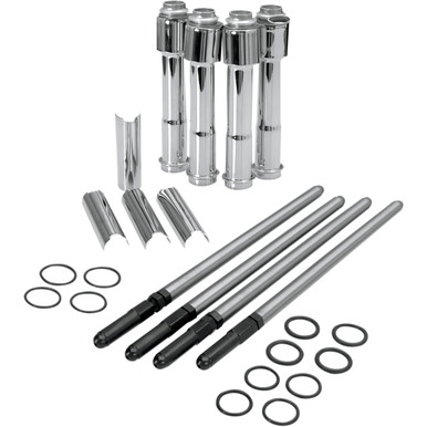S&S Cycle #930-0024 - Adjustable Pushrod Kit - Chrome Covers - XL '91-'22