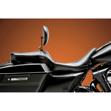 LE Pera #LK-957BRS - Maverick Seat - with Backrest - Smooth - Black - FL '08-'23