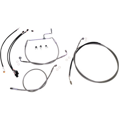 Magnum Shielding #589831 - XR Handlebar Installation Kit - 12"-14" Ape Hangers - '17-'20 FLHX - Stainless Steel/Chrome