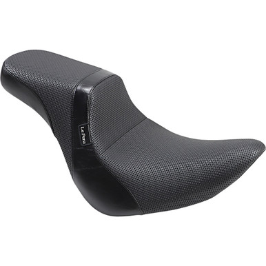 LE Pera #LYO-543BW - Daytona 2-Up Seat - Without Backrest - Basketweave - Black - FLFB '18-'23