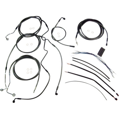 Magnum Shielding #487841 - Black Pearl™ Designer Handlebar Installation Kit - 12"-14" - '17-'20 FLH