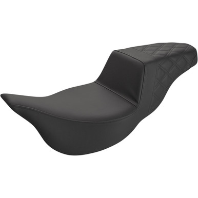 Saddlemen #808-07B-173E - Step-Up Seat - Extended Reach - Rear Lattice Stitch - Black - FL '08-'24