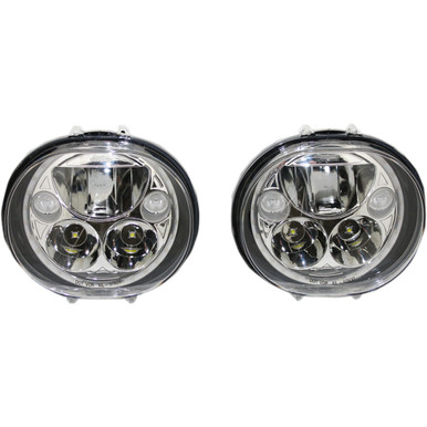 Custom Dynamics #CDTB-575OV-C - LED Headlight - 5-3/4" - Chrome