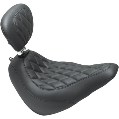 Mustang #83046 - Wide Tripper™ Seat - with Driver's Backrest - Diamond Stitch
