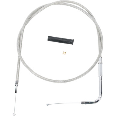 Drag Specialties - Stainless Braided Throttle Cable - 47-1/2"