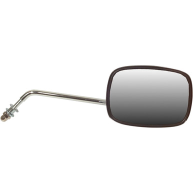 Emgo #20-21713 - Mirror - Side View - Plain Face/Rectangle - Short Stem - Right - Bolt-On - Each