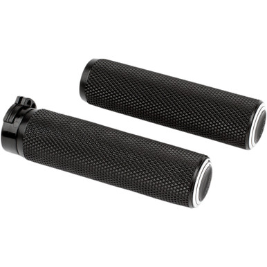 Arlen Ness #07-308 - Dual Ring Grips - Cable - Black